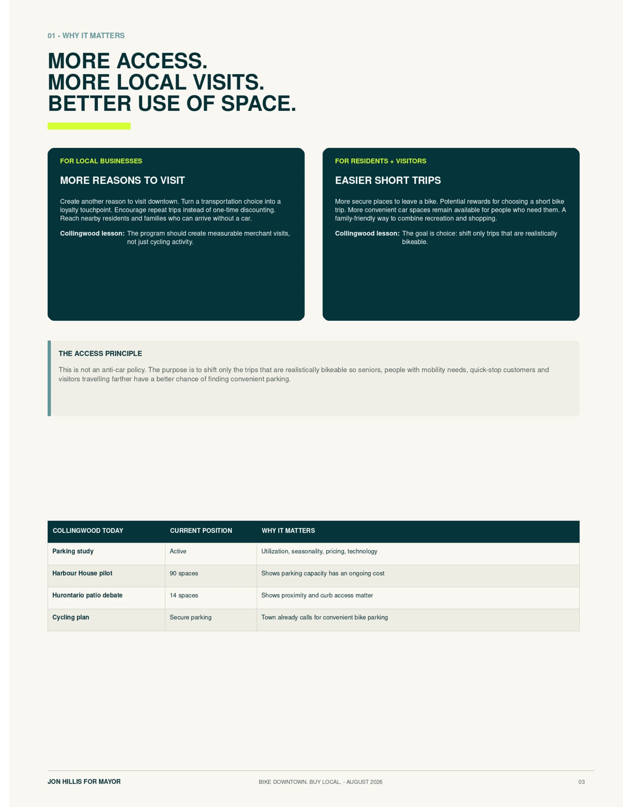 Why it matters — page 3 of 15 of the Bike Downtown, Buy Local report