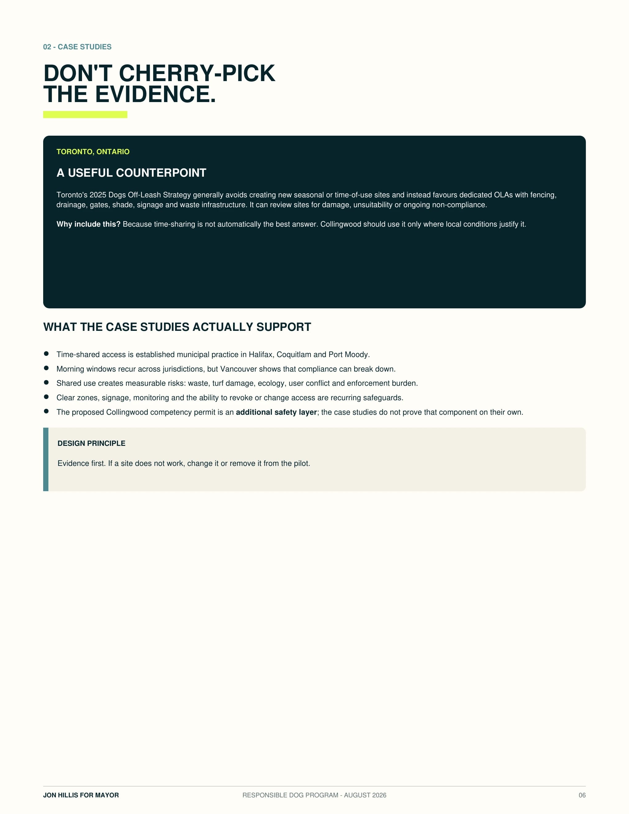 Case studies — page 6 of 14 of the responsible dog program
