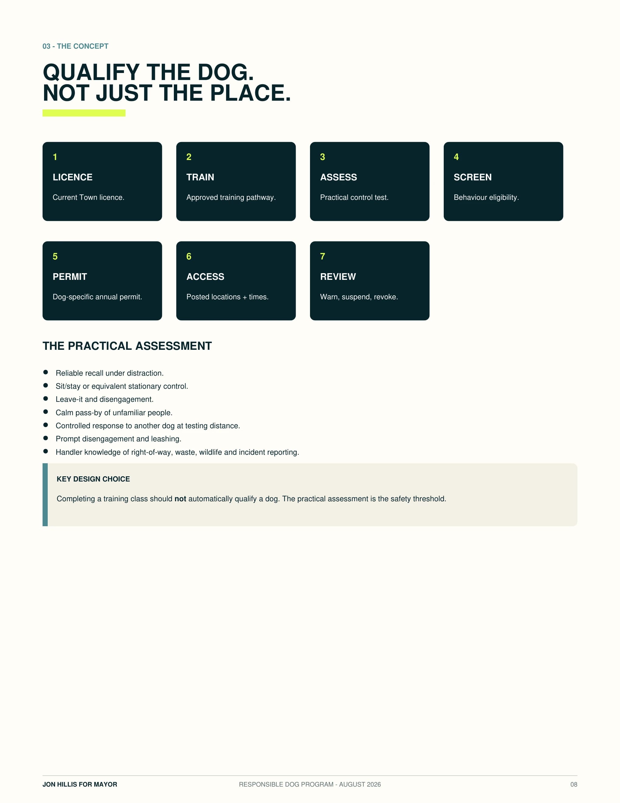 The concept — page 8 of 14 of the responsible dog program
