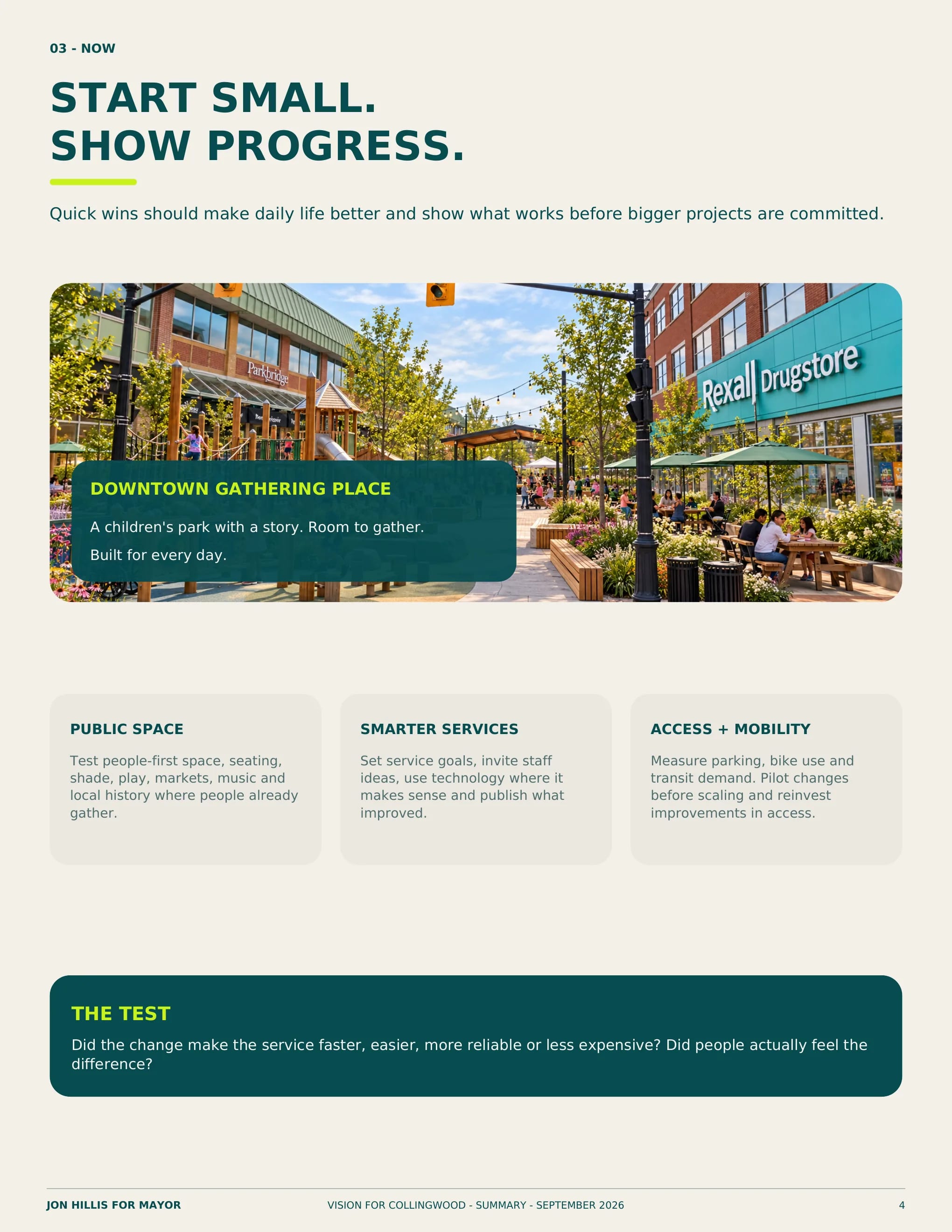 Now — page 4 of 8 of the Vision for Collingwood summary