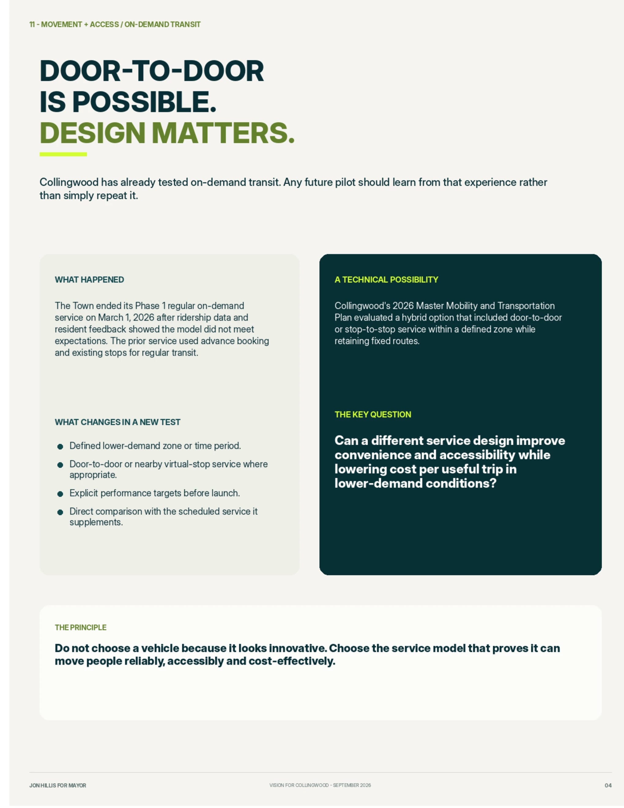 On-demand transit — page 4 of 15 of the movement and access report