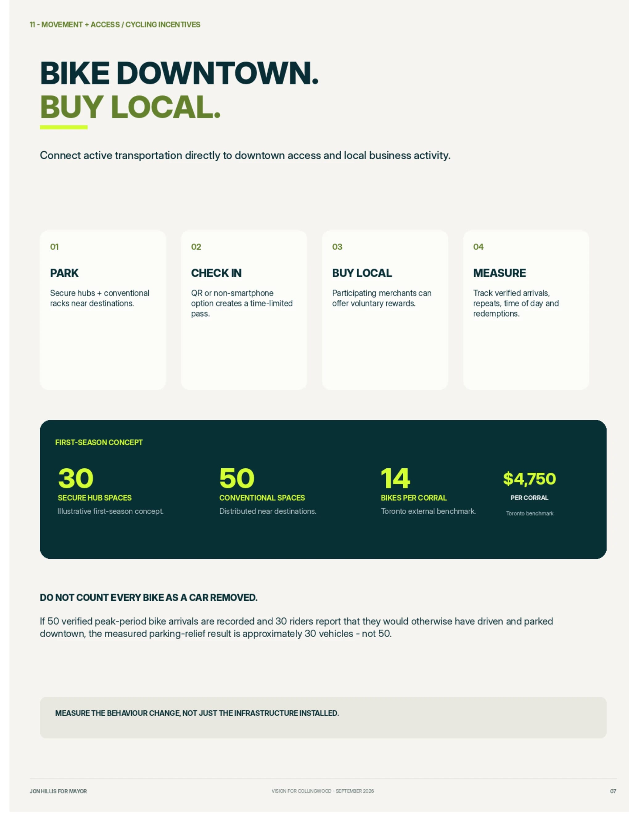 Cycling incentives — page 9 of 15 of the movement and access report