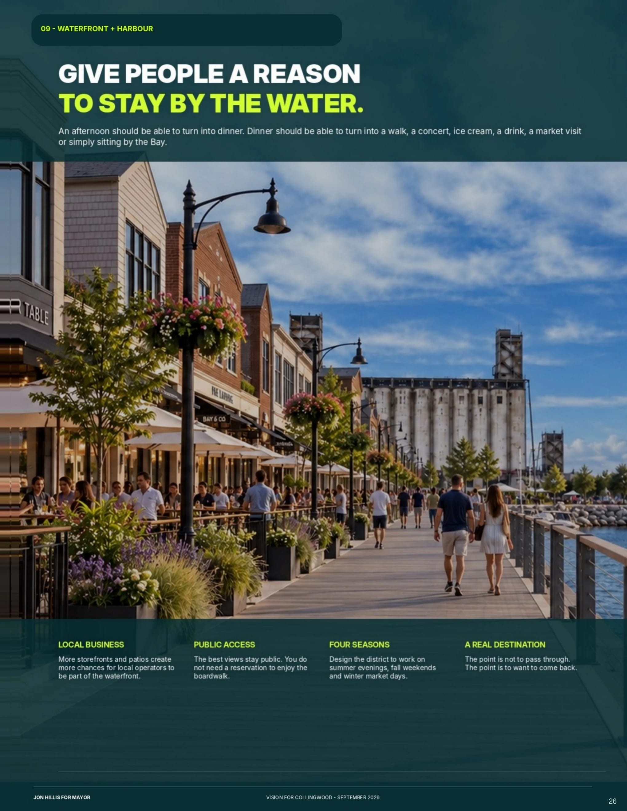 Waterfront + harbour — page 26 of 62 of the Vision for Collingwood