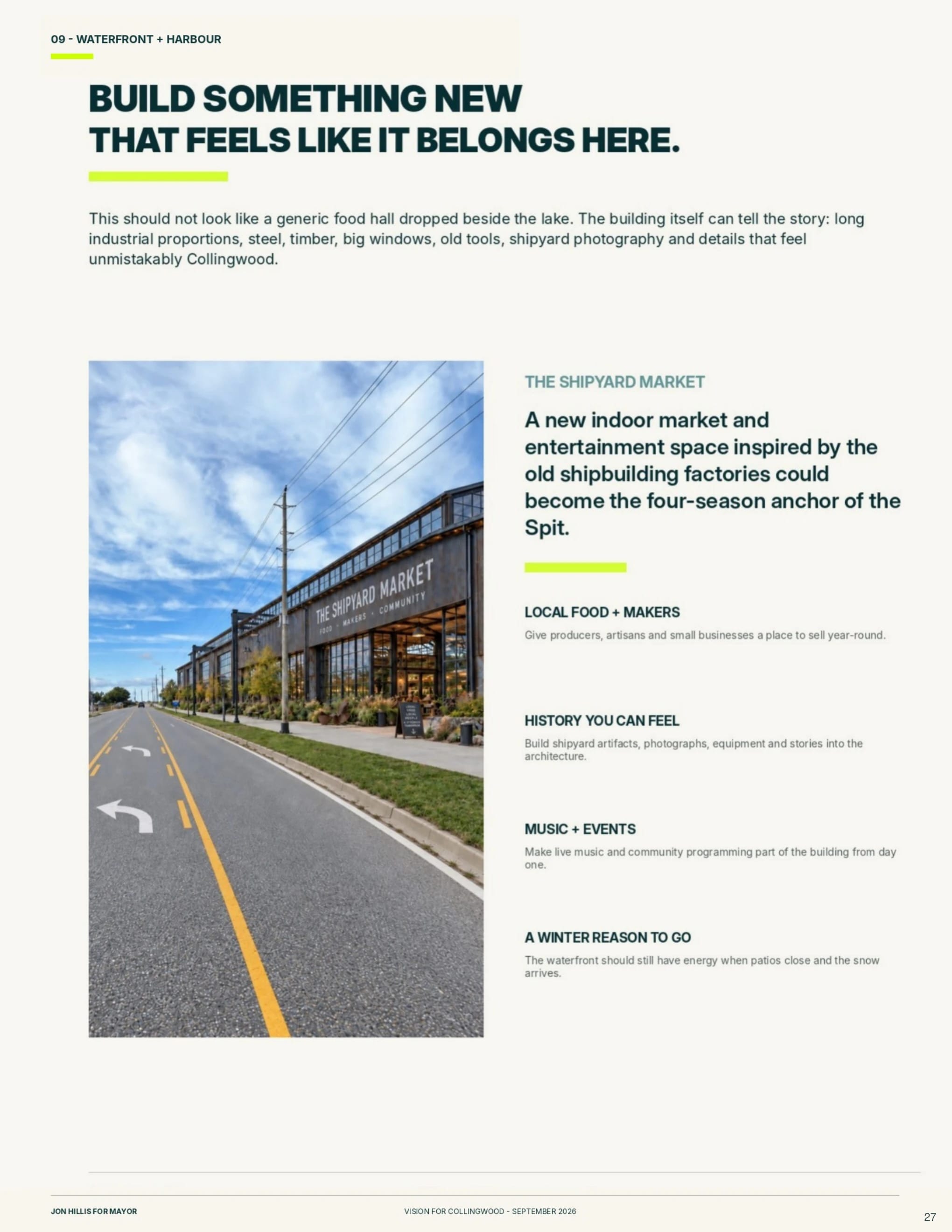 Waterfront + harbour — page 27 of 62 of the Vision for Collingwood