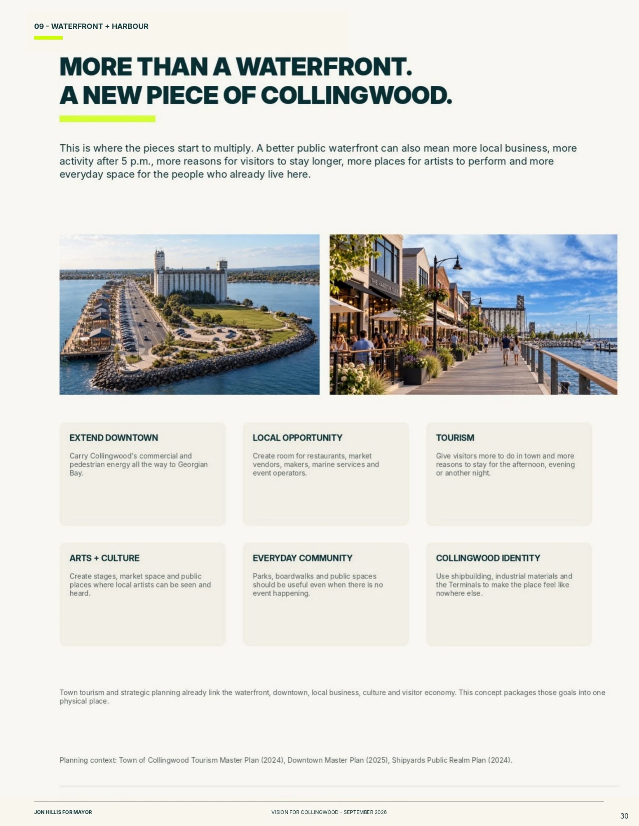 Waterfront + harbour — page 30 of 62 of the Vision for Collingwood