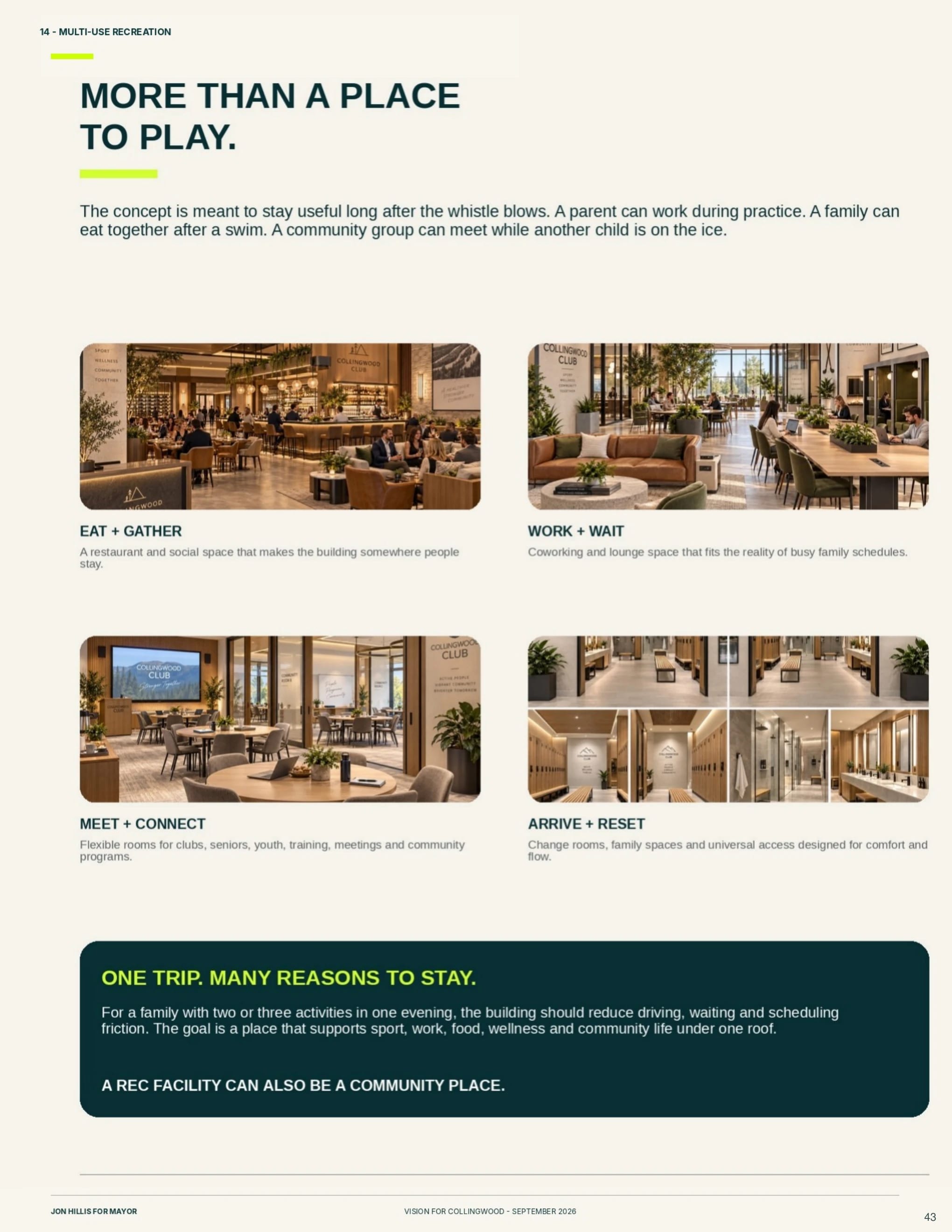 Collingwood Club / recreation — page 43 of 62 of the Vision for Collingwood