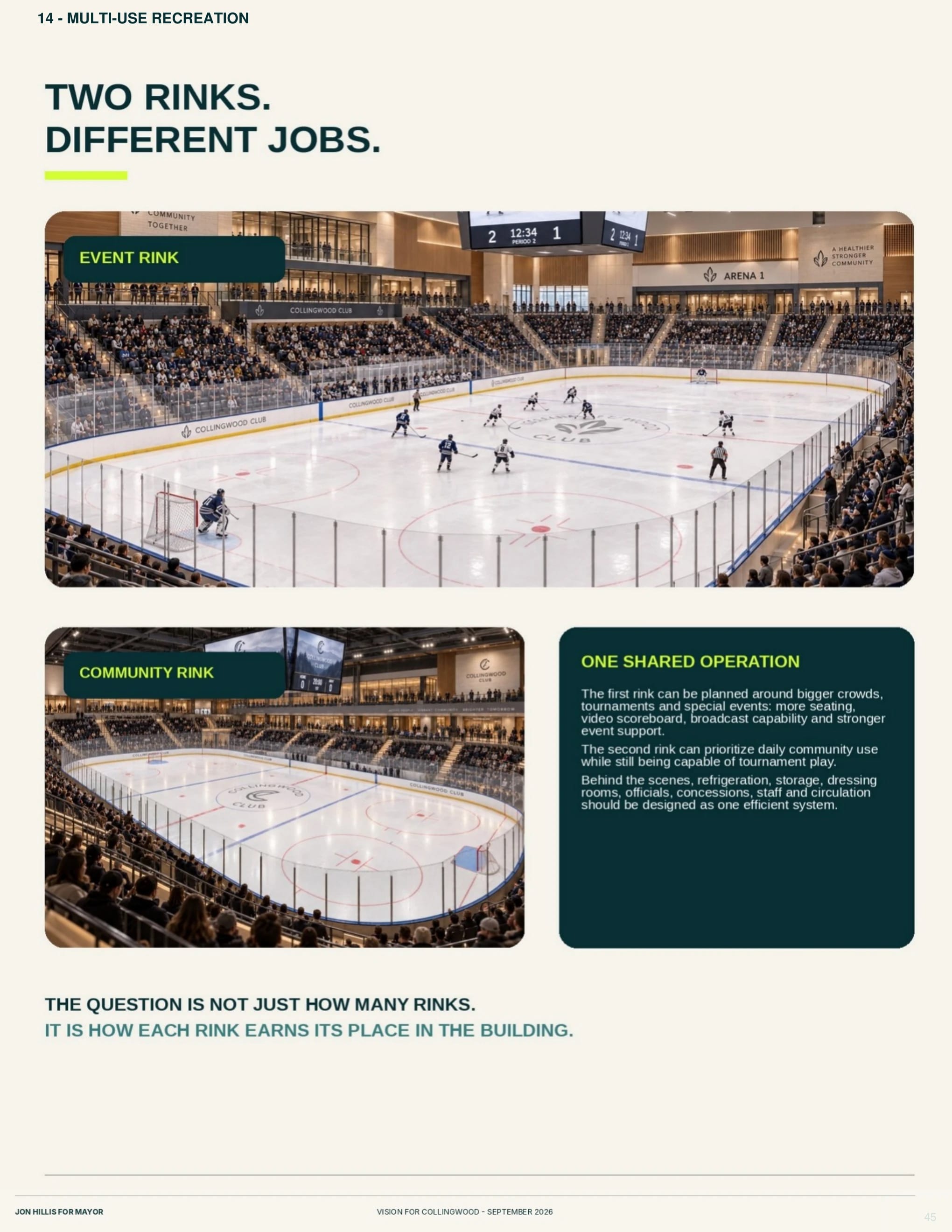 Collingwood Club / recreation — page 45 of 62 of the Vision for Collingwood
