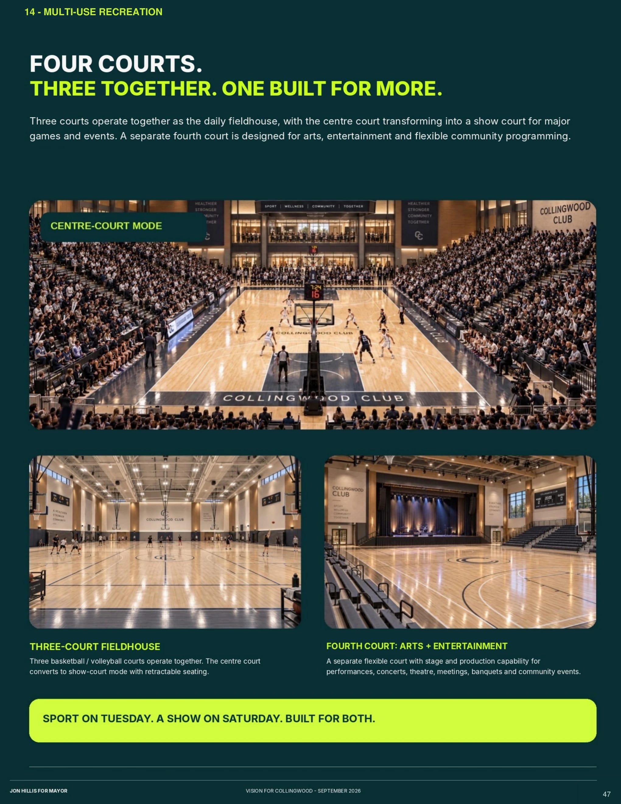 Collingwood Club / recreation — page 47 of 62 of the Vision for Collingwood