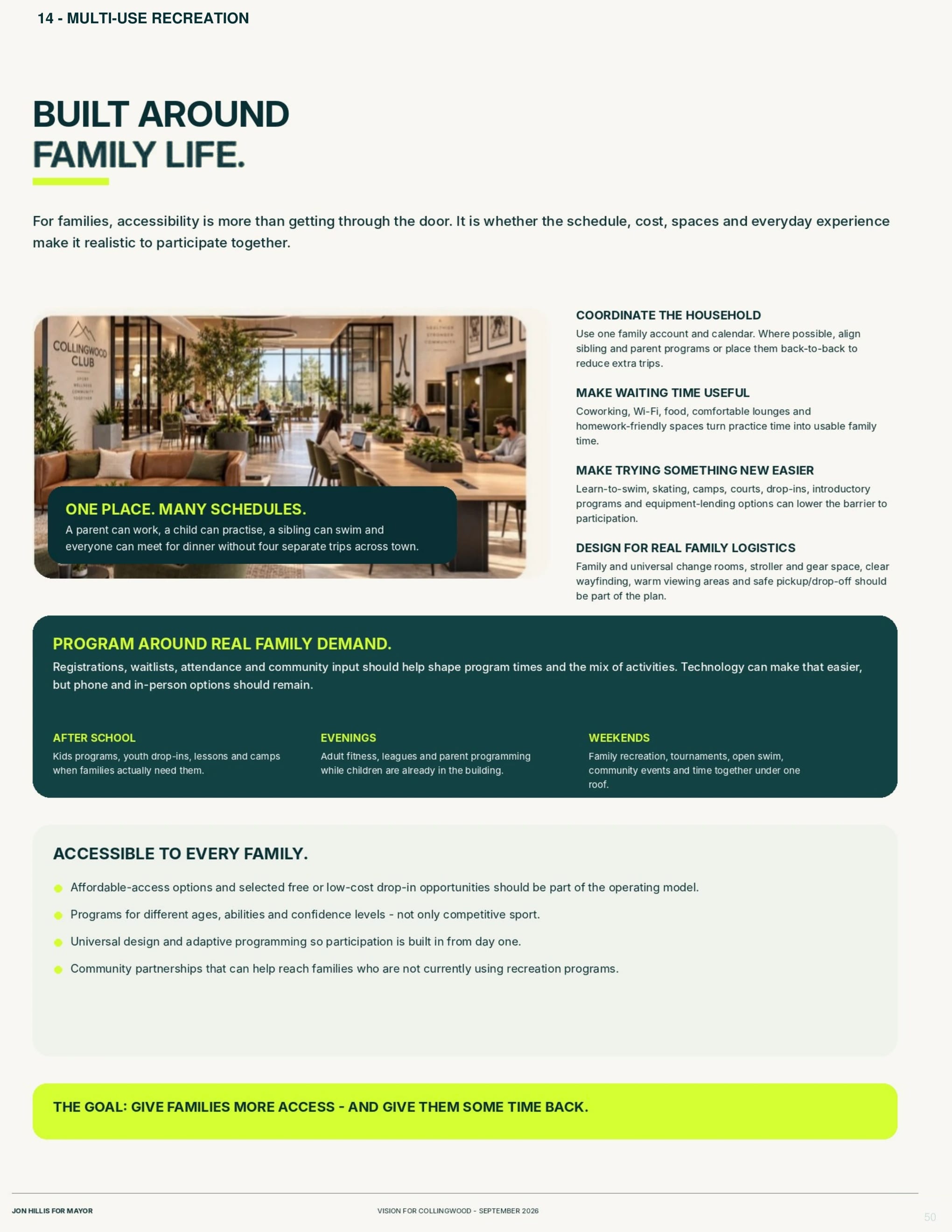 Collingwood Club / recreation — page 50 of 62 of the Vision for Collingwood