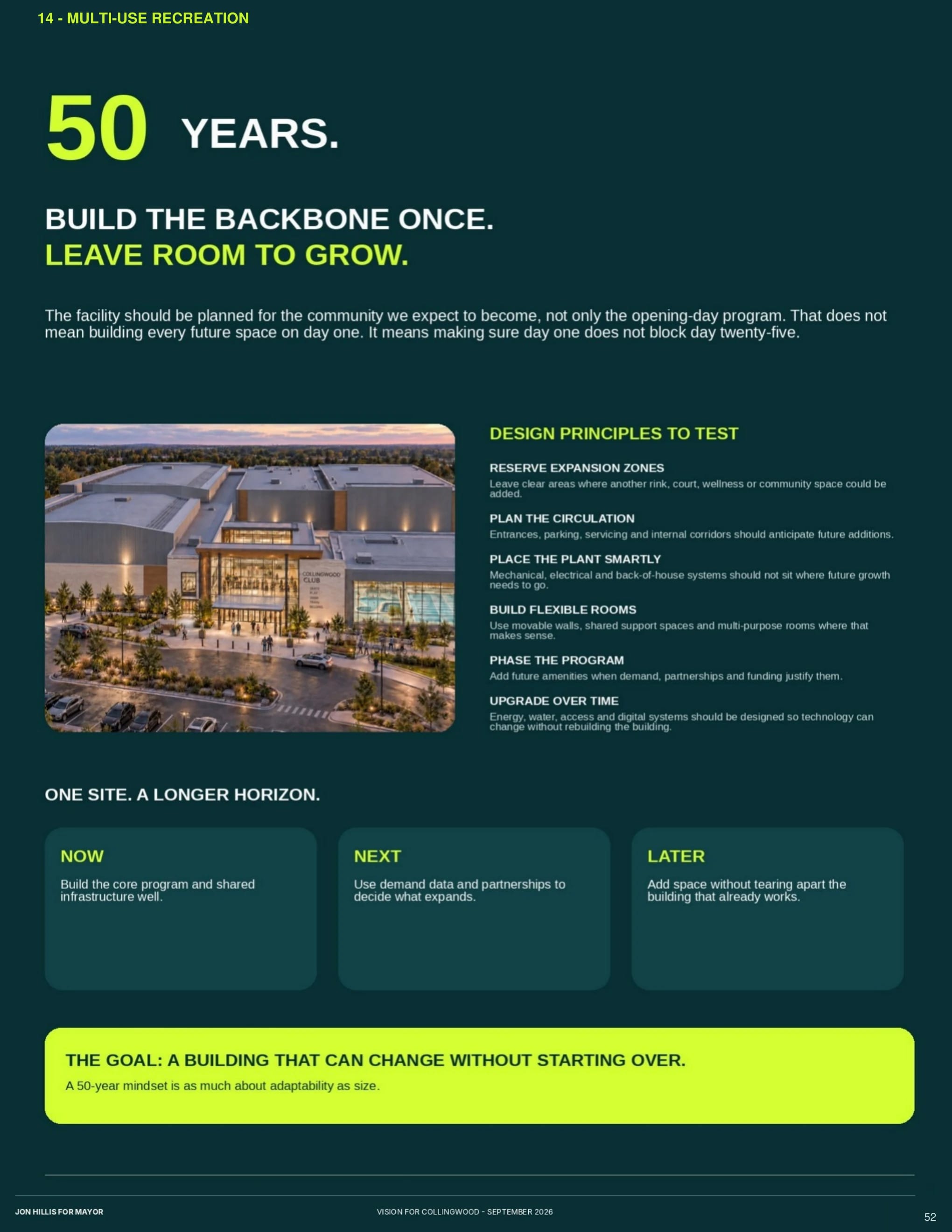 Collingwood Club / recreation — page 52 of 62 of the Vision for Collingwood